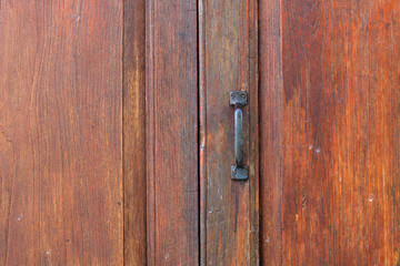 Wood door with handle