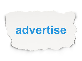 Marketing concept: Advertise on Paper background