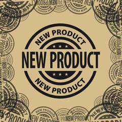 Stamp with the text New Product written inside, vector