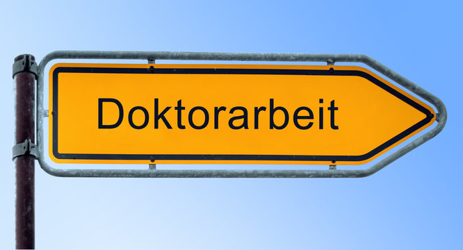 Strassenschild 6 - Doktorarbeit