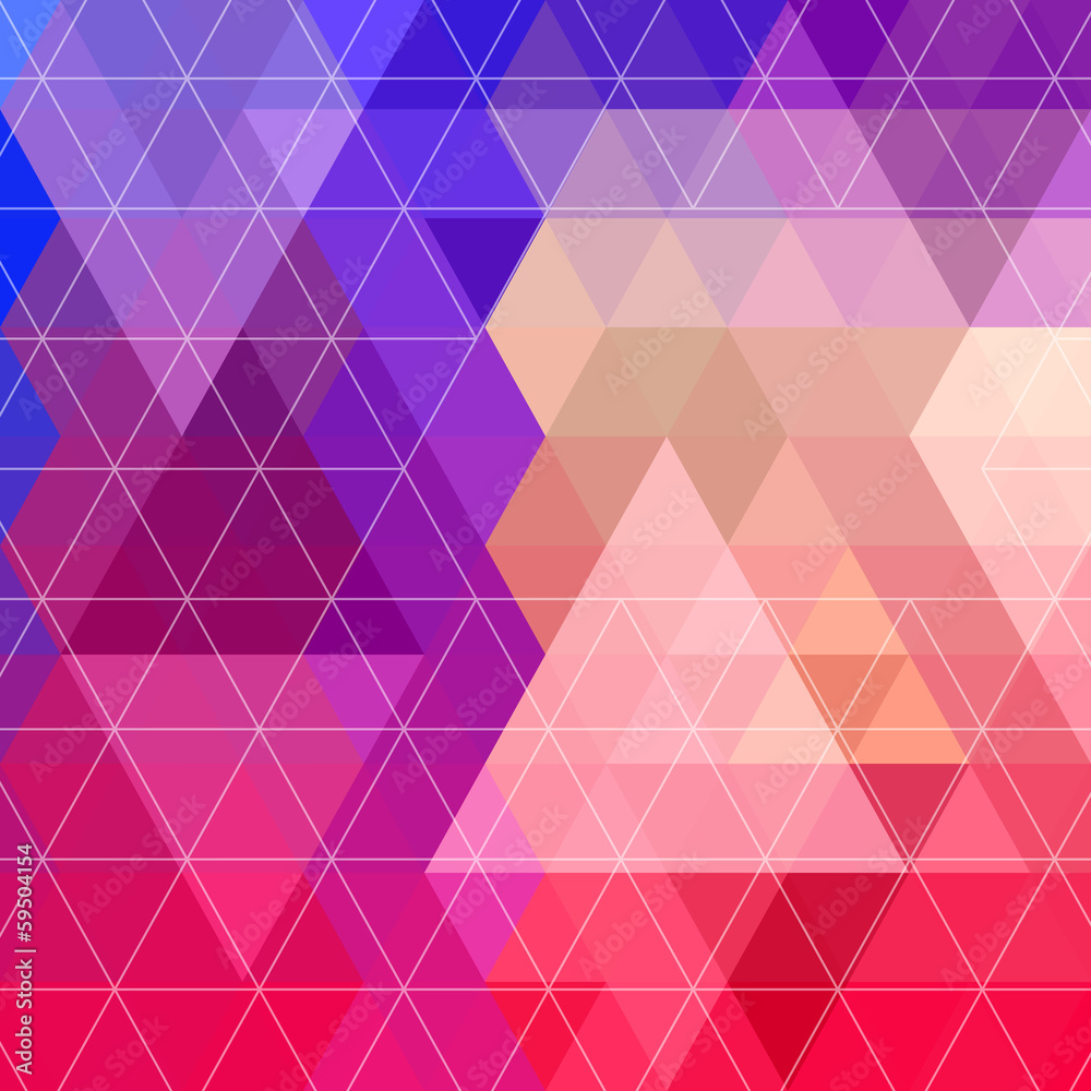 Aufkleber Abstract triangle pattern background.