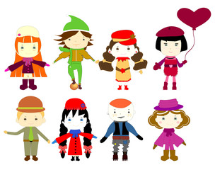 cartoon drawings of children