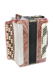 Accordion isolated over white background