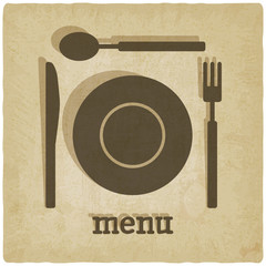 menu old background - vector illustration