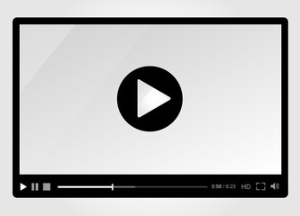 Video player for web, minimalistic design