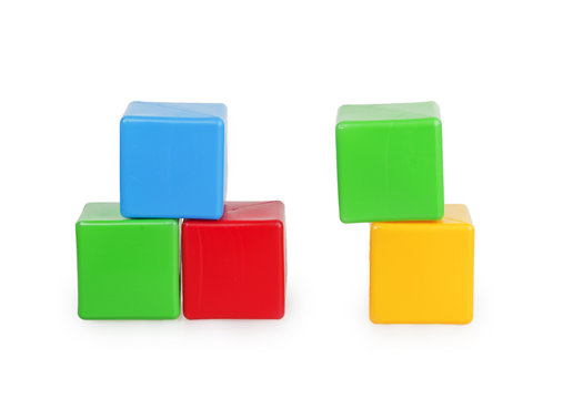 children colored cubes