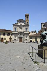 Piazza Ognissanti e  Chiesa di Ognissanti, Firenze