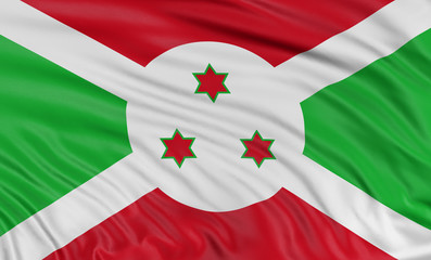 3D Burundi flag