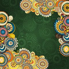 Fototapeta na wymiar Vector abstract floral decorative background.