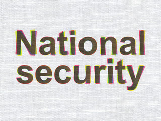 Security concept: National Security on fabric texture background