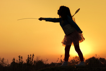 Little fairy silhouette © cherryandbees