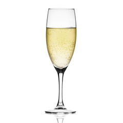 white wine isolated on white background