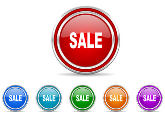 sale icon vector set