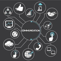 communication network, mind mapping, info graphic
