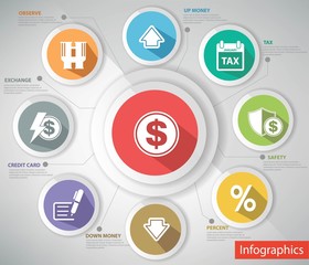Money & Economic Concept,Colorful version,vector