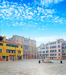 old square and clouds