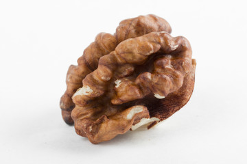 nuts on the white background