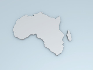 Obraz premium Africa 3D map