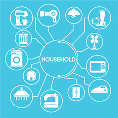 electronics, household network info graphics