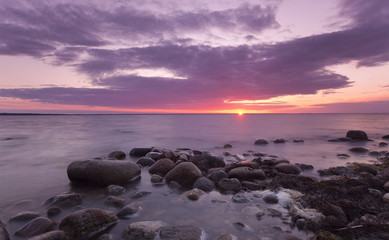 Swedish ocean, sundawn at Ekerum