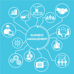 business manangement network info graphics