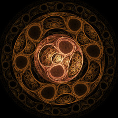 magic firebol with pattern on the black background