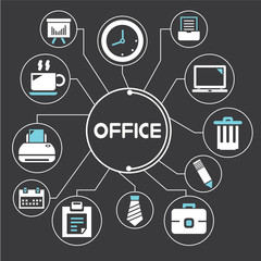 office network, mind mapping, info graphics