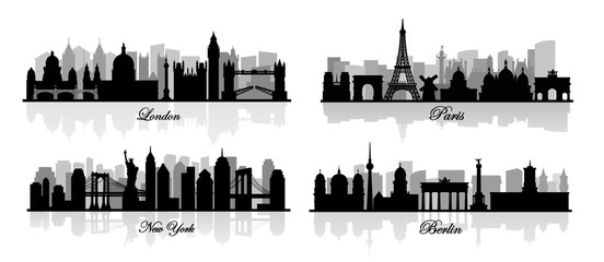 vector london, new york, berlin and paris © bioraven