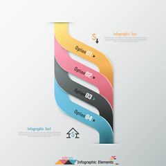 Modern infographic options banner.