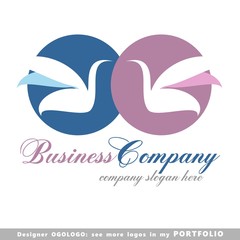 abstract business logo emblem vector