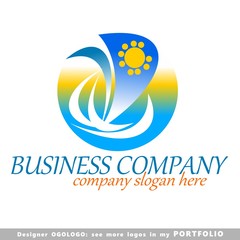 abstract business logo emblem vector
