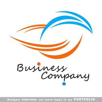 abstract business logo emblem vector