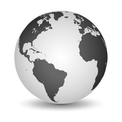 White and Black globe