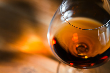 snifter with brandy