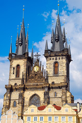 Fototapeta na wymiar Church of Mother of God in front of Týn, Prague