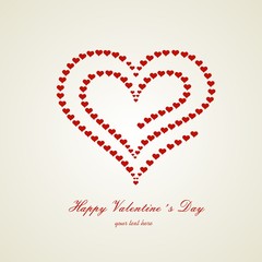 Heart Valentine's day card