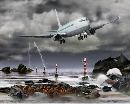 Gefährliche Landung bei Gewitter