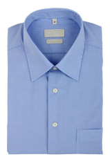 blue shirt isolated on white background