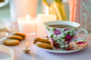 English tea with cookies