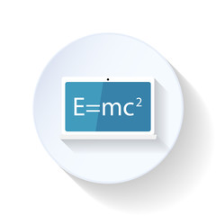 Formula of relativity flat icon