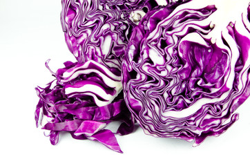 Obraz premium red cabbage isolated on white