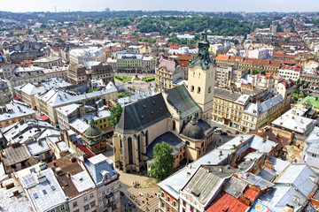 Fototapeta na wymiar Stare miasto Lwów, Ukraina