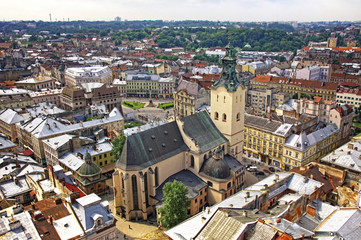 Fototapeta na wymiar Stare miasto Lwów, Ukraina