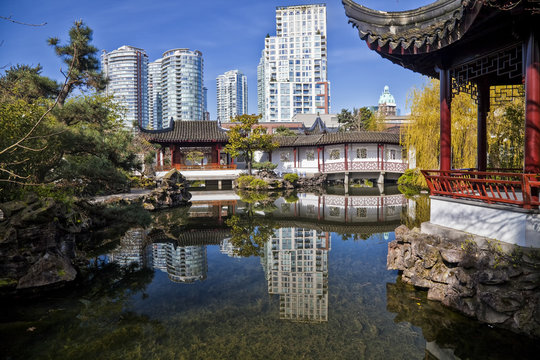 Chinese Garden in Vancouver, British Colombia, Canada.