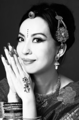 Obraz premium portrait with traditional costume. Indian style