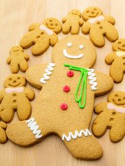 Gingerbread man cookie together