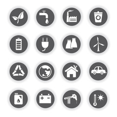 energy icons, go green icons