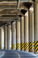 Bottom view under the viaduct