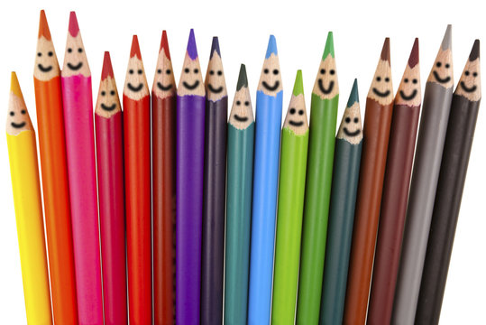 crayons de couleur expressifs