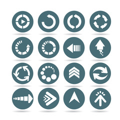 arrow, web element icons, web buttons, app buttons set
